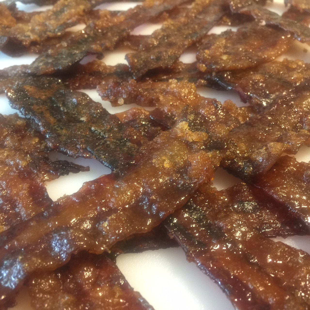 Honey Bacon Smoked jerky Fathers day made Fresh to order artisan 8 ounce