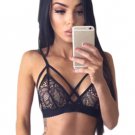 Sexy Woman Black Lace Solid Crop Top Strappy Harness Bralette Bra Slim Summer Tops SYD6A
