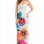 Sexy Twist Front Bandeau Maxi Floral Dress Strapless Evening Clubwear Elegant Clothing SYD29