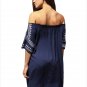 Bohemian Vibe Geometric Print Off Shoulder Beach Dress Mini Fashion Ladies Sundress SYD33A