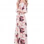 Boho Vibe Floral Print Off Shoulder Maxi Dress Strapless Floor Length Summer Fashion Dress SYD40A