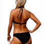White Black Crochet Detail Tankini Hollow Out Low Waist Bikini 2 PCS Swimwear Bathing Suit SYD41A