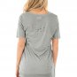 Gary Crisscross Neckline Distressed T-shirt Lace Up Cross V Neck Slim Solid Time Wear Tops SYD44E