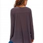 Gary V-Neck Button Detail Dip Back Blouse Top Long Sleeve Autumn Fashion Female Casual Top SYD49C