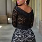 Lace Overlay Off-shoulder Romper Elegant Hollow Out Floral Sexy Summer Playsuit Jumpsuit SYD68B