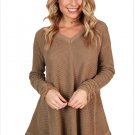 Fashion Woman Long Sleeve Sweater Top Autumn Winter Soft Loose Leisure Chic knitting pullover SYD79E