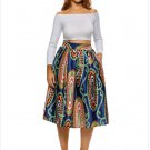 Prints High Waist A-lined Midi Skirt Elegant Vintage Fashion Pleated Skirts Modern Dresses SYD91F
