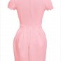 New Summer Women's Sexy Casual Cute A-line Burgundy Sweet Scallop Pleated Skater Mini Dress SYD92D