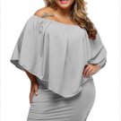 Off Shoulder Dresses Plus Size Multiple Dressing Sexy Mini Dress Casual Big Women Clothes SYD105E