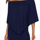 Off Shoulder Dresses Plus Size Multiple Dressing Sexy Mini Dress Casual Big Women Clothes SYD105F