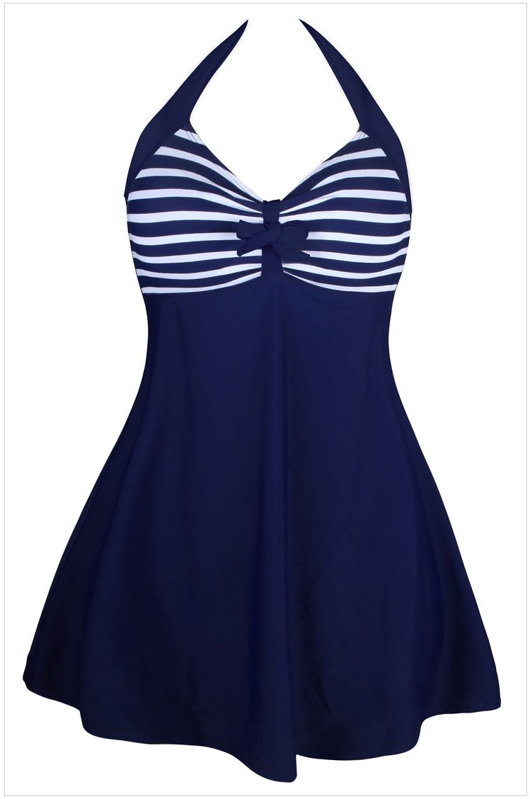 One piece Playsuit Swimwear Beach Wear Swim Dress with Bottom Romper ...