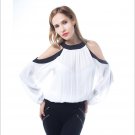 New Arrive Harajuku Fashion Off The Shoulder Tops For Women Long Sleeve Women T Shirt SY121