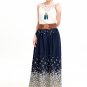 Fashion Sashes Women Girl Long Beach Skirts Flower Print Bottoms Spring Summer Boho Skirt SY128A