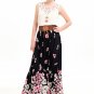 Fashion Sashes Women Girl Long Beach Skirts Flower Print Bottoms Spring Summer Boho Skirt SY128B