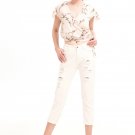 women t shirts printing Flower Women Vest Lady Solid Elegant V-neck tops with bow SY134B