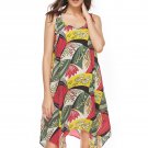 New Summer Bohemian Mini Dress Loose Strapless Dress Printing Irregular strap Dress SY142A