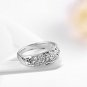 women Three Row Crystal rings Silver rhinestone rings Wedding rings ladies finger tail rings SY152