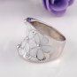 Fashion Austrian Crystal White Flower Ring White Gold-color Women Jewelry for Chirstmas SY154