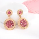 2 Colors Fashion Snow Lotus Earrings Colorful Crystal Small Earrings Ear Studs Earring Jewelry SY156