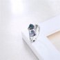 Engagement Rings Colorful heart-shaped zircon rings white gold women's fashion rings SY161