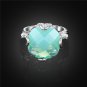 Fashion Great Classic Round Cut Champagne Silver Color Ring Women Jewelry Party Gift SY165