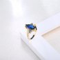 Princess Created Blue Sapphire Ring Sterling Silver Engagement Rings For Women SY166