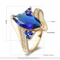 Princess Created Blue Sapphire Ring Sterling Silver Engagement Rings For Women SY166