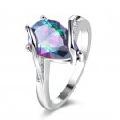 Princess The new style seven - colored water drop Women's ring foreign trade hot style SY167