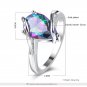Princess The new style seven - colored water drop Women's ring foreign trade hot style SY167