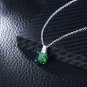 White Gold Color Jewelry Green Zircon Green CZ Jewelry Sets Women Earrings/Necklace/Rings SY171