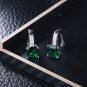 White Gold Color Jewelry Green Zircon Green CZ Jewelry Sets Women Earrings/Necklace/Rings SY171