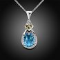 Mother's Day Pendant Necklace Drop Earrings Ring Water Drop Of the Ocean Fashion Jewelry Sets SY176A