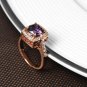 Rings for women Engagement anel finger rings Exquisite Square purple Crystal women wedding SY181