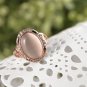 Wome Christmas Classic Austrian Alloy Crystals Rose Gold Plating Pink Opal Engagement Ring SY190