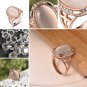 Wome Christmas Classic Austrian Alloy Crystals Rose Gold Plating Pink Opal Engagement Ring SY190