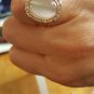 Wome Christmas Classic Austrian Alloy Crystals Rose Gold Plating Pink Opal Engagement Ring SY190
