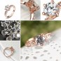 rose gold Color intensive mosaic ring fashion jewelrys factory price Chirstmas gift SY192