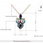 Fashion multicolor Owl Necklace with Austrian Crystal Gold-color Women Jewelry SY194