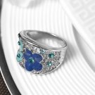 Classic Genuine Austrian Crystals Sample flowers Gold Color Wintersweet Ring SY193