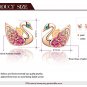 Cute Crystal Swan Earrings Gold Small Stud Earrings Children Pendientes Girls Earings Animal SY197
