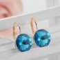 Women Stud Earrings Lucky Blue Austrian Rhinestone Crystal Earrings for Women Boucle d'oreille SY202