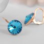 Women Stud Earrings Lucky Blue Austrian Rhinestone Crystal Earrings for Women Boucle d'oreille SY202