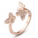 Rings Rose Gold animal rings 3 Butterfly Opening finger nail rail rings wedding party SY205