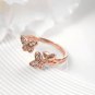 Rings Rose Gold animal rings 3 Butterfly Opening finger nail rail rings wedding party SY205