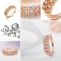Women wedding Rings Double Row Austrian Crystal anel delicate rings for women wedding party SY206
