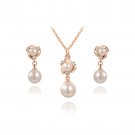 Crystal and Pearl Necklace and earring jewelry sets for women wedding/party dress SY208
