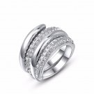 Austrian crystal fashion Environmental Micro-Inserted Jewelry Crystal Paved Big Ring For Girls SY209