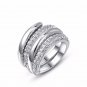 Austrian crystal fashion Environmental Micro-Inserted Jewelry Crystal Paved Big Ring For Girls SY209