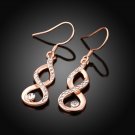 Women Elegant Earrings Rose Gold Color Cucurbit Shaped Wedding Bridal Body Jewelry Gift SY218
