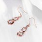 Women Elegant Earrings Rose Gold Color Cucurbit Shaped Wedding Bridal Body Jewelry Gift SY218